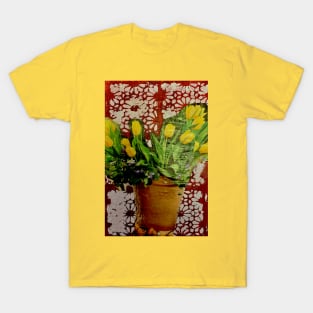 Yellow Tulips Collage T-Shirt